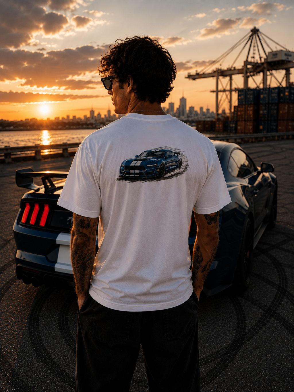 Modern Muscle Car Tee with Backprint (printed)