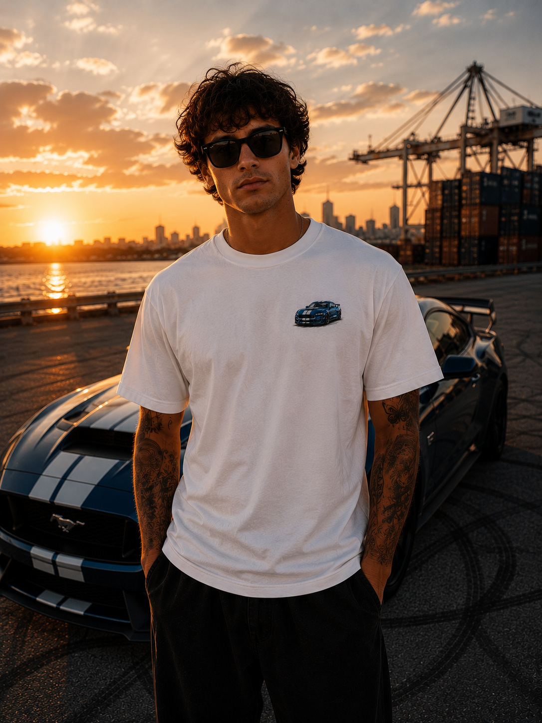 Modern Muscle Car Tee with Backprint (printed)